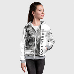 Толстовка на молнии детская Peugeotlion, цвет: 3D-меланж — фото 2