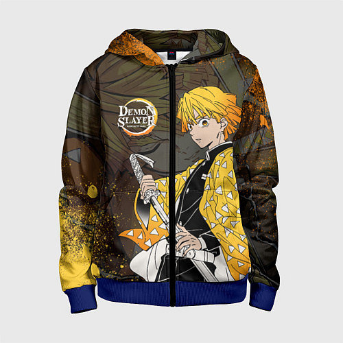 Детская толстовка на молнии ТОМИОКА SLAYER КЛИНОК / 3D-Синий – фото 1