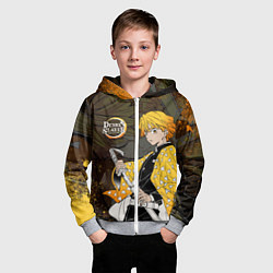 Толстовка на молнии детская ТОМИОКА SLAYER КЛИНОК, цвет: 3D-меланж — фото 2