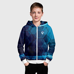 Толстовка на молнии детская Z - Гордость Питера, цвет: 3D-белый — фото 2