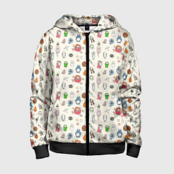 Толстовка на молнии детская Ghibli Аll, цвет: 3D-черный