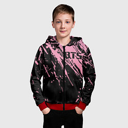 Толстовка на молнии детская BTS супер класс, цвет: 3D-красный — фото 2