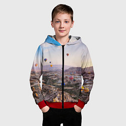 Толстовка на молнии детская Воздушные Шары!, цвет: 3D-красный — фото 2