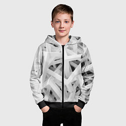 Толстовка на молнии детская БЕЛЫЙ АРХИТЕКТОР, цвет: 3D-черный — фото 2