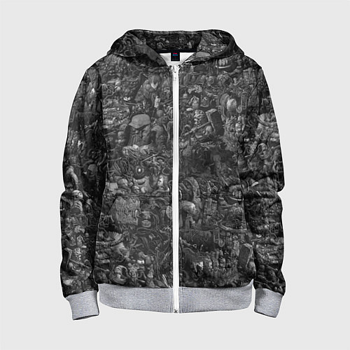 Детская толстовка на молнии Elysium art / 3D-Меланж – фото 1