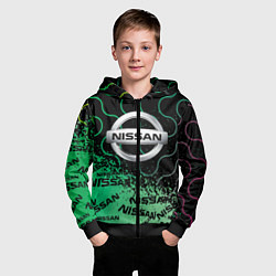 Толстовка на молнии детская NISSAN Супер класса, цвет: 3D-черный — фото 2