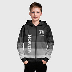 Толстовка на молнии детская Honda Хонда, цвет: 3D-черный — фото 2