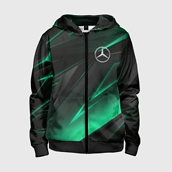 Толстовка на молнии детская MERCEDES-BENZ AMG NEON STRIPES PETRONAS, цвет: 3D-черный