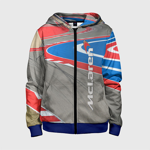 Детская толстовка на молнии McLaren Racing Route / 3D-Синий – фото 1