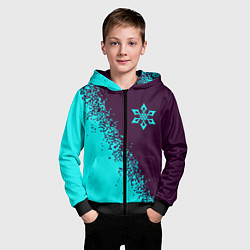 Толстовка на молнии детская ГЕНШИН ИМПАКТ - КРИО Арт, цвет: 3D-черный — фото 2