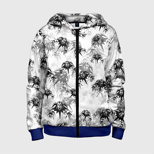 Детская толстовка на молнии Король и шут Лого Паттерн / 3D-Синий – фото 1