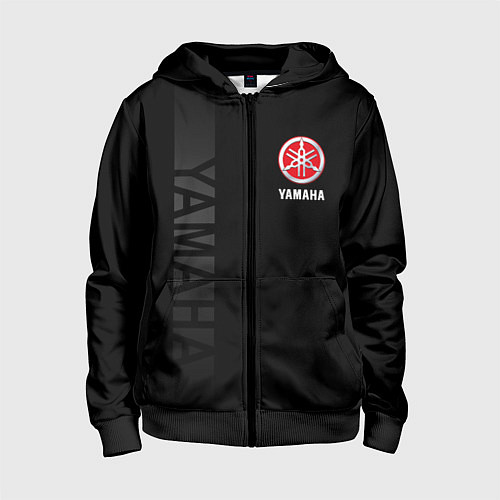 Детская толстовка на молнии YAMAHA БОКОВАЯ ПОЛОСА / 3D-Черный – фото 1