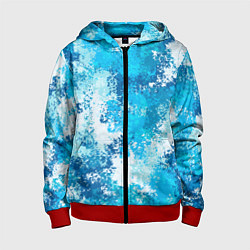 Толстовка на молнии детская Спортивный камуфляж Пикси - Лагуна, цвет: 3D-красный