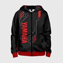 Толстовка на молнии детская YAMAHA - ТЕХНОЛОГИИ КРАСНЫЙ, цвет: 3D-красный