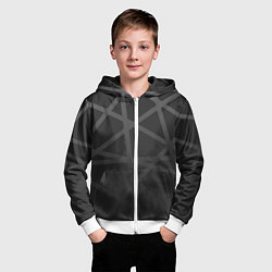 Толстовка на молнии детская ГЕОМЕТРИЧЕСКИЙ ПАТТЕРН ЧЕРНЫЙ, цвет: 3D-белый — фото 2