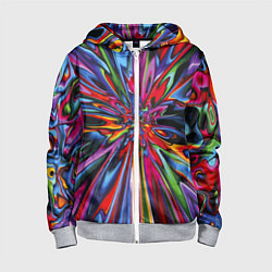 Толстовка на молнии детская Color pattern Impressionism, цвет: 3D-меланж