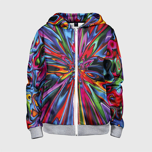 Детская толстовка на молнии Color pattern Impressionism / 3D-Меланж – фото 1