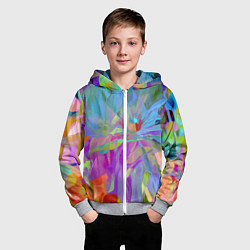 Толстовка на молнии детская Abstract color pattern Summer 2022, цвет: 3D-меланж — фото 2