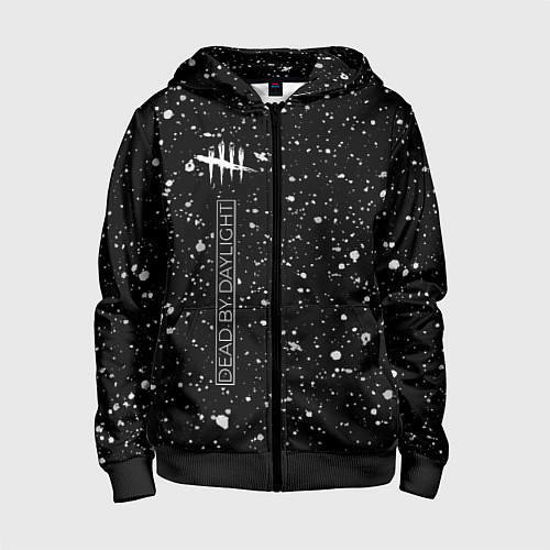 Детская толстовка на молнии DEAD BY DAYLIGHT Брызги По вертикали / 3D-Черный – фото 1