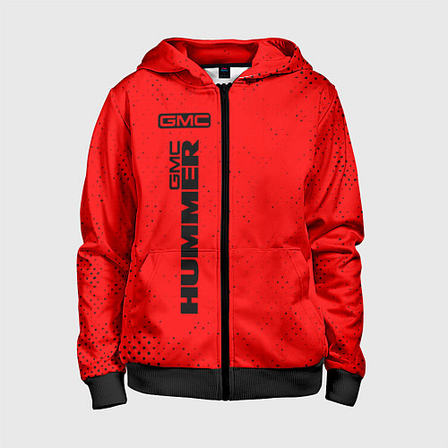 Детская толстовка на молнии ХАММЕР GMC - GMC Потертости / 3D-Черный – фото 1