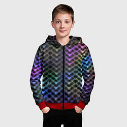 Толстовка на молнии детская Color vanguard pattern 2025 Neon, цвет: 3D-красный — фото 2