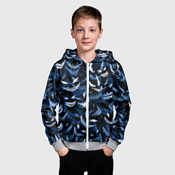 Толстовка на молнии детская Drain monsters, цвет: 3D-меланж — фото 2