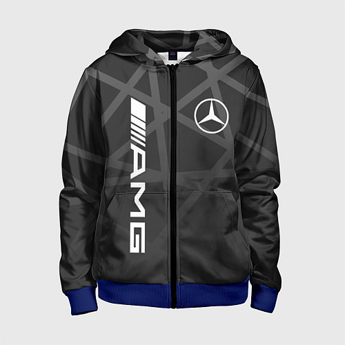 Детская толстовка на молнии MERCEDES - BENZ МЕРСЕДЕС / 3D-Синий – фото 1