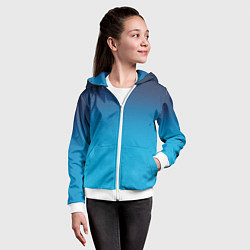 Толстовка на молнии детская Конденсат, цвет: 3D-белый — фото 2