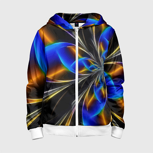 Детская толстовка на молнии Neon vanguard pattern Fashion 2023 / 3D-Белый – фото 1