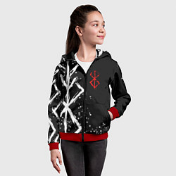 Толстовка на молнии детская БЕРСЕРК - КЛЕЙМО ЖЕРТВЫ, цвет: 3D-красный — фото 2