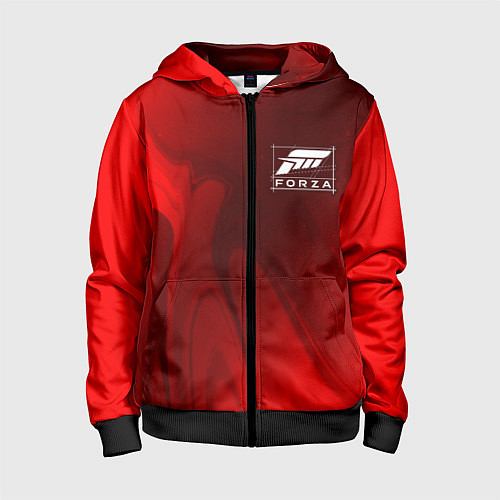 Детская толстовка на молнии FORZA HORIZON - Арт / 3D-Черный – фото 1