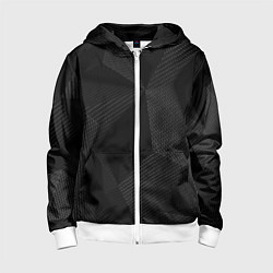 Толстовка на молнии детская КАРБОН ПОЛИГОНЫ, цвет: 3D-белый