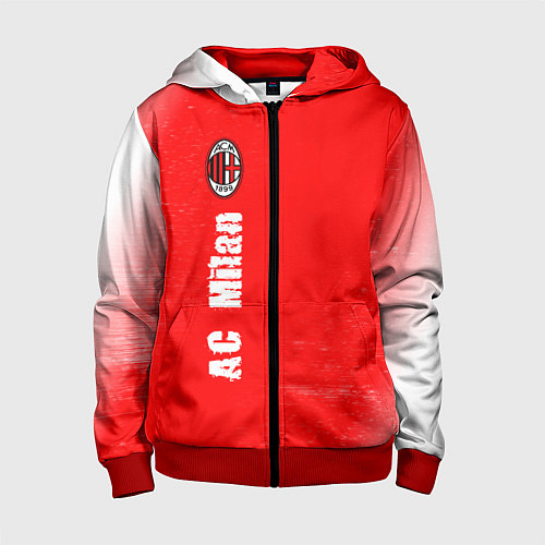 Детская толстовка на молнии AC MILAN AC Milan Графика / 3D-Красный – фото 1