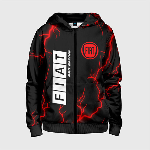Детская толстовка на молнии ФИАТ Pro Racing Молнии / 3D-Черный – фото 1