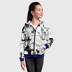 Толстовка на молнии детская Hunter x Hunter pattern, цвет: 3D-синий — фото 2