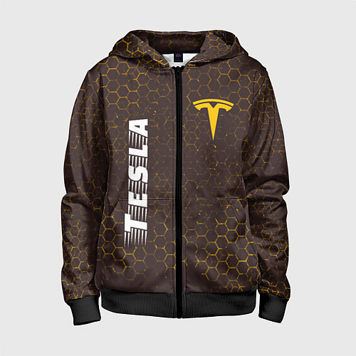 Детская толстовка на молнии ТЕСЛА Tesla Графика / 3D-Черный – фото 1