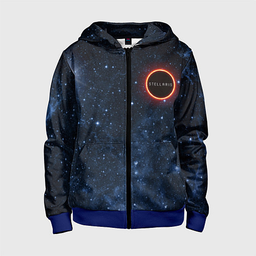 Детская толстовка на молнии Stellaris Black Hole Logo / 3D-Синий – фото 1