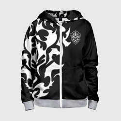 Толстовка на молнии детская ПРОКЛЯТЫЙ ЩИТ ВОСХОЖДЕНИЕ ГЕРОЯ, цвет: 3D-меланж