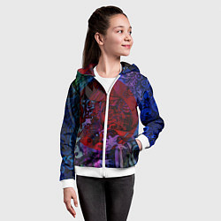 Толстовка на молнии детская Японский стиль, цвет: 3D-белый — фото 2