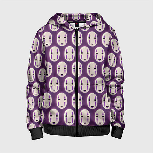 Детская толстовка на молнии Kaonashi Faces / 3D-Черный – фото 1