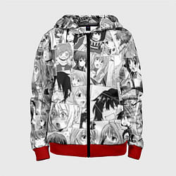 Толстовка на молнии детская Log Horizon pattern, цвет: 3D-красный