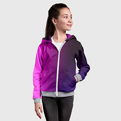Толстовка на молнии детская VIOLET gradient, цвет: 3D-меланж — фото 2