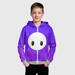 Толстовка на молнии детская Fall Guy violet, цвет: 3D-меланж — фото 2