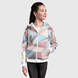 Толстовка на молнии детская Светлый кибер-панк, цвет: 3D-белый — фото 2