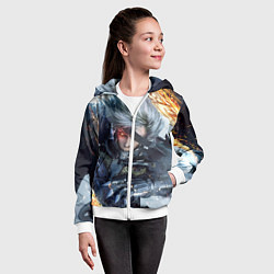 Толстовка на молнии детская Metal Gear Rising: Revengeance, цвет: 3D-белый — фото 2