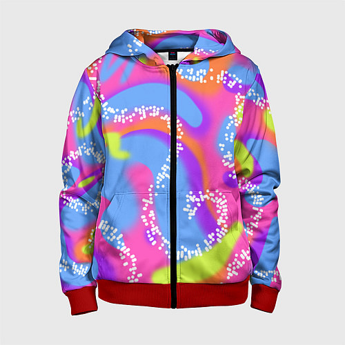 Детская толстовка на молнии Барби и Кен паттерн костюм / 3D-Красный – фото 1