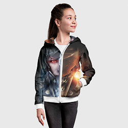 Толстовка на молнии детская METAL GEAR RISING САМУРАЙ, цвет: 3D-белый — фото 2