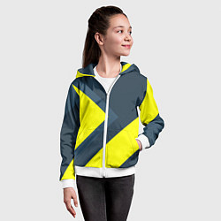 Толстовка на молнии детская Геометрическая Стрелка, цвет: 3D-белый — фото 2