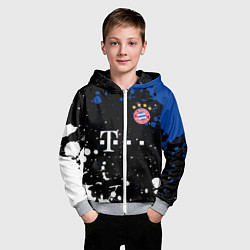 Толстовка на молнии детская Bayern munchen Краска, цвет: 3D-меланж — фото 2