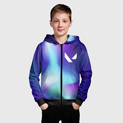Толстовка на молнии детская Valorant northern cold, цвет: 3D-черный — фото 2